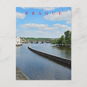 Prager Fluss Vltava Aussicht Postkarte