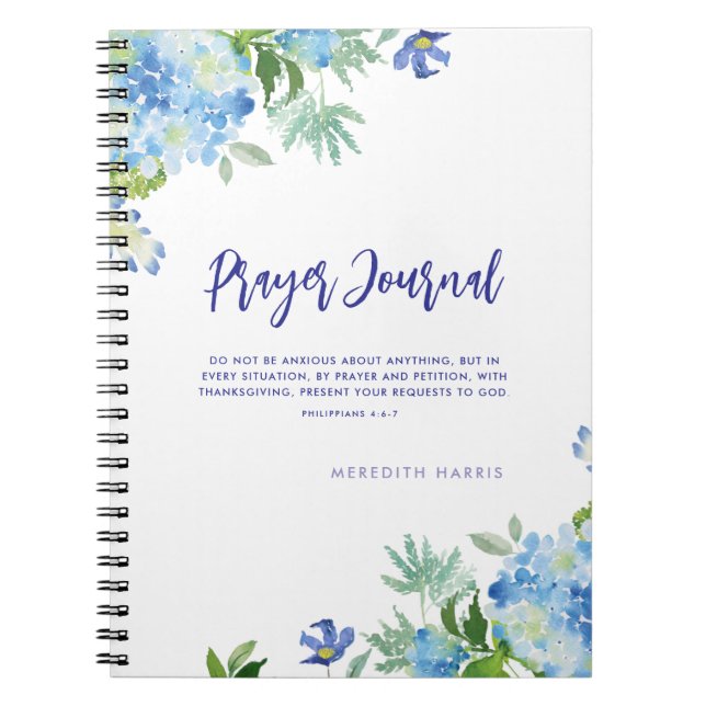 Prager Journal Modern Watercolor Floral Notebook Notizblock (Vorderseite)