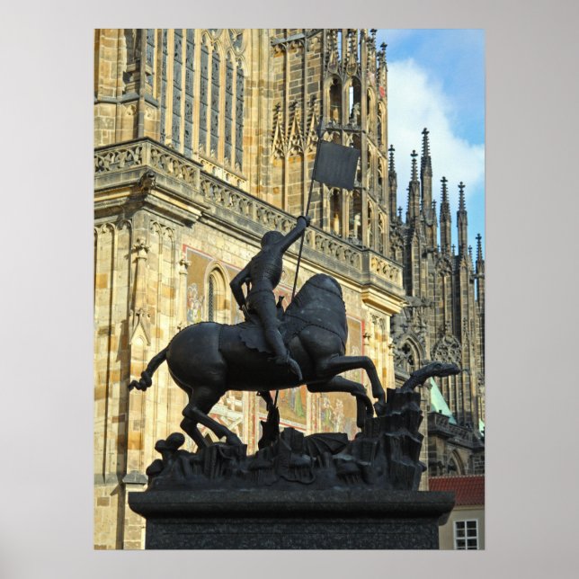 Prager Statue Poster (Vorne)