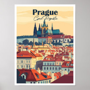 Prager tschechische Kunstwerk Reiseort Illustratio Poster