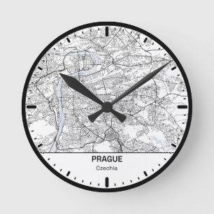 Prager Uhr Stadt Linienkunst