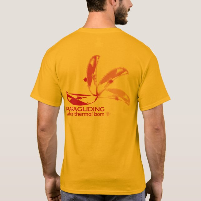 PRAGLIDING where Thermal born T-Shirt (Rückseite)