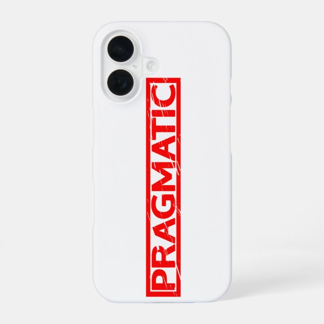 Pragmatischer Stempel iPhone 16 Hülle (Rückseite)