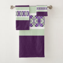 Prägnante Lila und weiße Streifen-Akzente