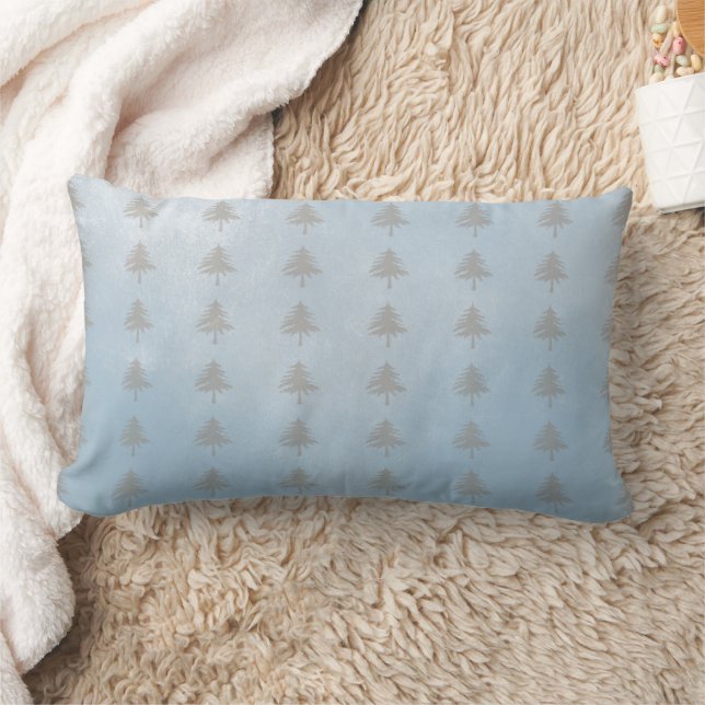 Prägnante Pine Trees Muster hell Blau Lendenkissen (Decke)