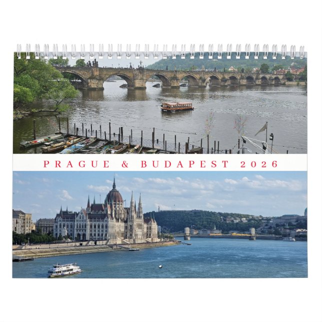 Prague and Budapest 2026 calendar Kalender (Titelbild)