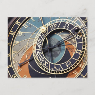 prague astronomical clock postcard postkarte