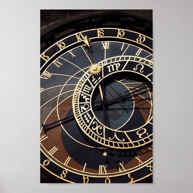 Prague astronomisches Uhr-Poster Poster (Vorne)