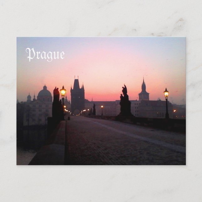 Prague Charles Bridge Postkarte (Vorderseite)