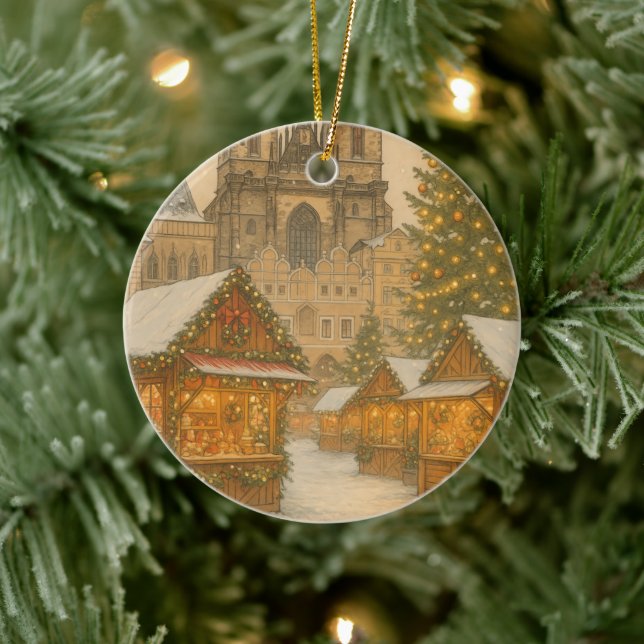 Prague Christmas Ornament Holiday Art, Christmas  (Baum)
