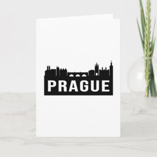 Prague City Cityscape Skyline Reisen Funny Gift Karte