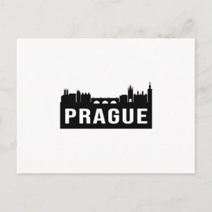 Prague City Cityscape Skyline Reisen Funny Gift Postkarte