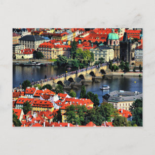Prague Cityscape, Tschechische Republik Postkarte
