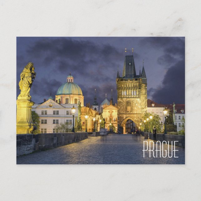 PRAGUE CZECH REPUBLIC beautiful town square Postkarte (Vorderseite)
