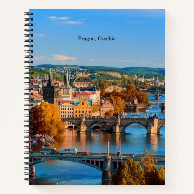Prague Czechia Bridges Notizbuch (Vorderseite)