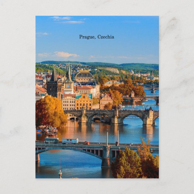 Prague Czechia Bridges Postkarte (Vorderseite)