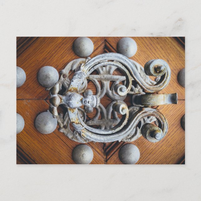 Prague Door Knocker Postkarte (Vorderseite)