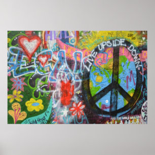 Prague Graffiti Poster