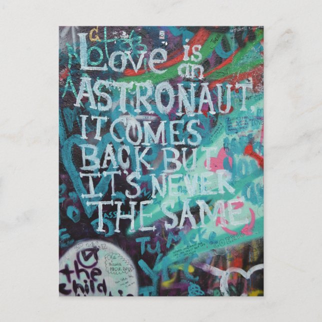 Prague Graffiti Postkarte (Vorderseite)