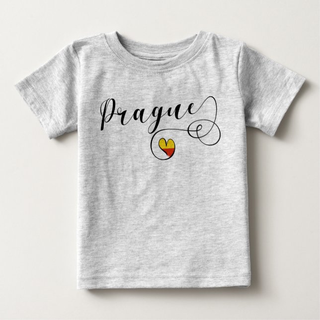 Prague Heart, Tschechische Republik Baby T-shirt (Vorderseite)