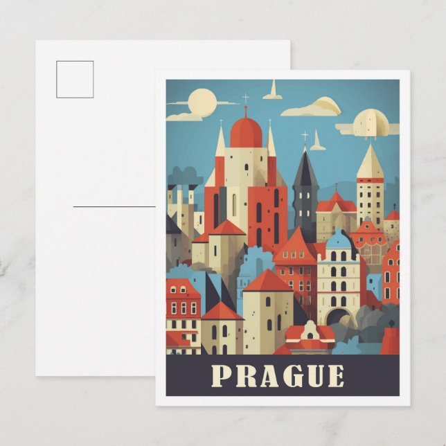 Prague Tschechische Kunstausstellung Postkarte (Vorne/Hinten)
