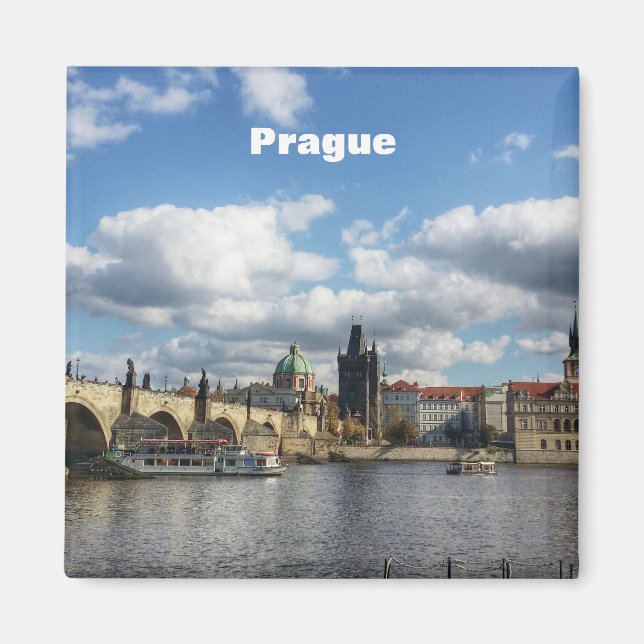 Prague Vintage Tourismus Hinzufügen Magnet (Vorne)