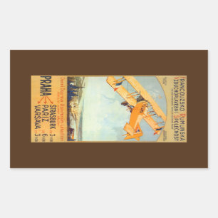 Praha ~ Franco Roumanie Rechteckiger Aufkleber