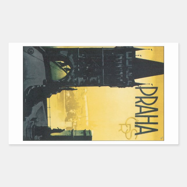 Praha Rechteckiger Aufkleber (Vorderseite)