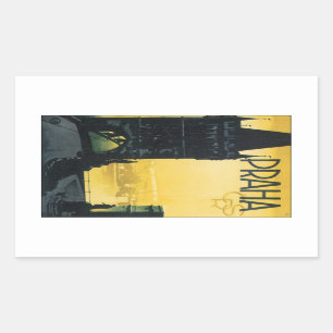 Praha Rechteckiger Aufkleber