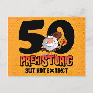 Prähistorische 50. einladungspostkarte