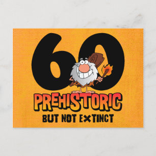 Prähistorische 60. Geburtstagspostkarte Einladung