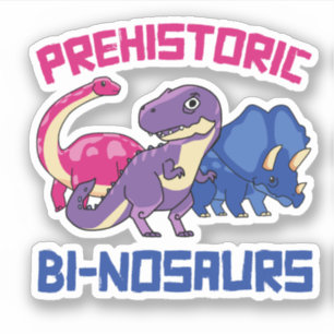 Prähistorische Binosauriers Bi-Nosauriers Aufkleber