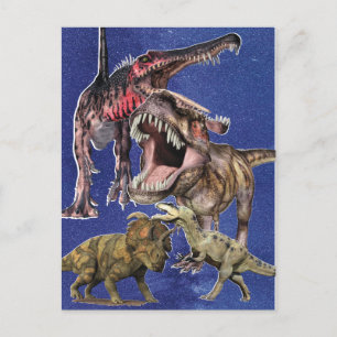 Prähistorische Dinosaurier T-Rex Boys Postkarte
