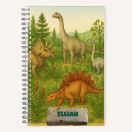 Prähistorische Dinosaurier und Jungle Spiral Noteb Notizbuch