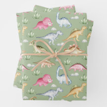 Prähistorische Dinosaurier und Pflanze grün