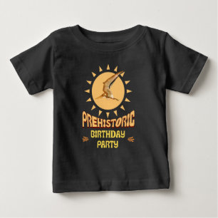 Prähistorische Geburtstagsfeier Pterodactyl Dino Baby T-shirt