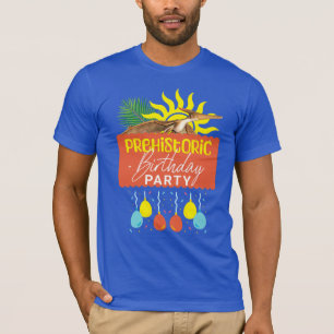 Prähistorische Geburtstagspartei Pterodactyl Dino T-Shirt
