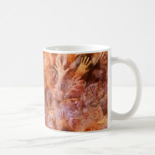 Prähistorische Höhlen-Malerei der Handkaffee-Tas Tasse