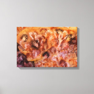 Prähistorische Höhlen-Malerei der menschlichen Leinwanddruck