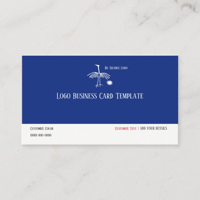 Prähistorische Logokombination Ei und Vogel Visitenkarte (Vorderseite)