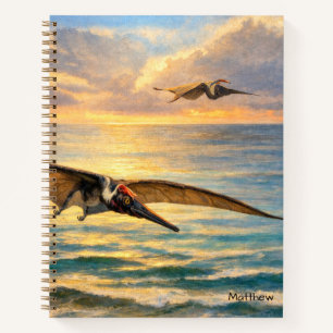 Prähistorische Pterodactylus-Dinosaurier Notizbuch