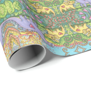 PRÄHISTORISCHE SPANIEN-DINOSAURS-WRAPPING-PAPIER W GESCHENKPAPIER