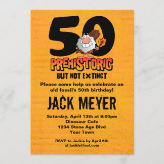 Prähistorischer 50. Geburtstag Einladung