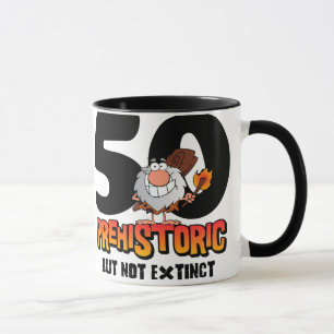 Prähistorischer 50. Geburtstag Tasse