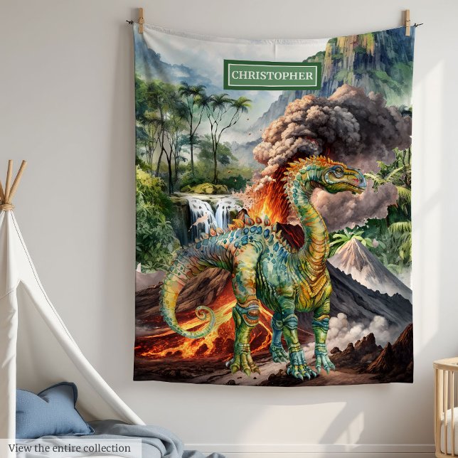 Prähistorischer Dinosaurier Blanket Geschenk Boys  Fleecedecke (Prehistoric Dinosaur Blanket Gift for Boys Birthday)