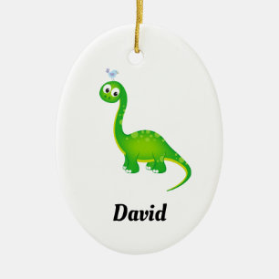 Prähistorischer Dinosaurier mit Namen Keramik Ornament
