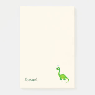 Prähistorischer Dinosaurier mit Namen Post-it Klebezettel