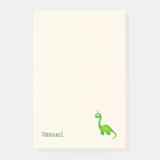 Prähistorischer Dinosaurier mit Namen Post-it Klebezettel (Vorderseite)