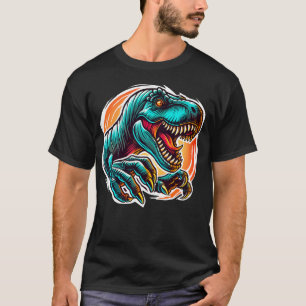 Prähistorischer epischer Dino-Angriff T-Rex T-Shirt