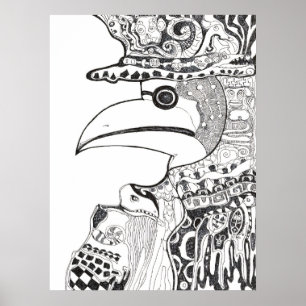 Prähistorischer Pestdoktor Poster